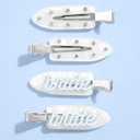 xo, Fetti Bride Beauty Clips - 4 pc | Bachelorette Party, Blue White Bridal Hair Clip, Wedding Get Ready With Me, Bridal Shower Favor, Wedding Accessory