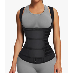 FeelinGirl Waist Trainer for Women Latex Waist Trainers Vest Plus Size Waist Cincher Corset 3 Belts Hooks Steel Bones
Color: Ablack-triple Belts-9 Steel Bones-3 Hooks
Size: X-Large