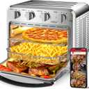 Geek Chef Air Fryer Toaster Oven Combo, 16QT 5-in-1 Toaster Ovens Countertop, Convection AirFryer with Bake, Air fryer & Toaster, Broil and Warm Functions, Stainless Steel Easy Oven for Wonder Meals