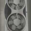 Comfort Zone Twin Window Fan with Remote Control, Removable Cover, Reversible, 9 inch, 3 Speed, 3 Function, Expandable, Exhaust, Airflow 8.40 ft/sec, Ideal for Home, Kitchen, Bedroom & Office, CZ310R (White)