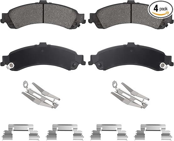 Rear Semi-Metallic Brake Pads Set for Chevy Silverado 1500 for GMC Sierra 1500 2001-2006, Suburban 1500 4WD, Tahoe 4WD, Yukon XL 1500 00-06, for Cadillac Escalade ESV EXT 4WD, Avalanche 1500 02-06