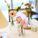 Arme 16Pcs Glass Bud Vase SetSmall Flower Vase for CenterpiecesClear Bud Vases in Bulk Mini Vintage Vase for Rustic Wedding Decorations