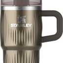 STANLEY Quencher H2.0 Tumbler with Handle and Straw 20 oz | Flowstate 3-Position Lid | Cup Holder Compatible for Travel | Insulated Stainless Steel Cup | BPA-Free | Fluted Gunmetal Shine