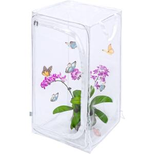 Large 30" Monarch Butterfly Cage - Heavy Duty Collapsible Mesh Habitat with Zipper Guard, Outdoor Pop-Up Enclosure for Raising Caterpillars & Releasing Butterflies