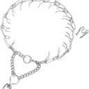 Dog Prong Collar Stainless Steel Metal Chain Dog Pinch Collars Training Collar for Large Medium Small Dogs,Detachable, Adjustable Length 12''- 28'' (Silver)