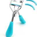 3 x Eyelash Curler - Ergonomic Design for All Eye Shapes, Precision Curl Control, Superior Long- Lasting Curl, Gentle on Lashes, Includes 2PCS Silicone Replacement Pads, Easy to Use (Blue)