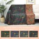 Boho Throw Blanket for Bed - 100% Pure Cotton Ultra Soft Rustic Quilt - Farmhouse Decor Bed Blankets, All Season Rustic Throw for Sofa Couch Chair(80''x 90'', Floral)