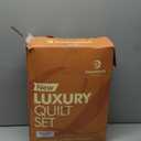 King Quilt Set  104"x90" Soft Washed 3-Layer Lightweight Bedspread with Multi-Lock Quilting, Minimalist Nordic Bedding, All-Season Quilt for Spring, Summer & Fall (1 Quilt + 2 Pillow Shams), Blue