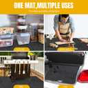 Extra Large Garage Floor Mat 8.8 x 22 FT Heavy Duty Oil Absorbent Parking Mat with Waterproof Non-Slip Backing,Reusable Washable Floor Protector for Garage,Driveway, Workshop & SUV, Velcro Included