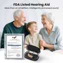 SABAN 1PCS OTC Rechargeable Hearing Aids for Seniors with Noise Cancelling, 5 Volume Modes, Easy Setup, Hearing Amplifier for Adults (Beige)