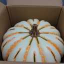 Realistic Artificial Foam Pumpkin for Outdoor,Rustic Mottled White
