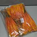 2 x Artificial Fake Plants Flowers for Outdoors Fall Decor, 12 Bundles Fall Leaves Faux Lavender Flowers for Autumn Decoration, Fake Shrubs UV Resistant Planter No Fade for Garden Porch Balcony(Orange)