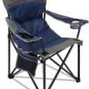 Oversized Portable Camping Chairs, Collapsible Outdoor Chairs with Pocket and Cup Holders, Carry Bag for Camping,Tailgates,Beach,and Sports, 21.2 x 22 x 35.4 inches