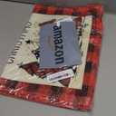 Artoid Mode Watercolor Red and Black Buffalo Plaid Christmas Trees Merry Xmas Table Runner, Seasonal Winter Holiday Kitchen Dining Table Decoration for Indoor Outdoor Home Party Decor 13 x 48 Inch