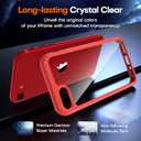 TAURI for iPhone SE Case, [Not-Yellowing] with 2X Tempered Glass Screen Protectors, [Military Grade Drop Protection] Slim Phone Case for iPhone SE, Red