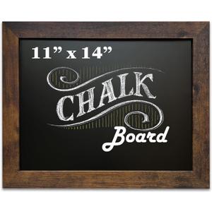 Loddie Doddie 11" x 14" Rustic Magnetic Chalkboard with Frame for Wall - Easy-to-Erase Hanging Blackboard for Wall