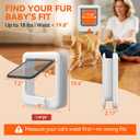 LIBBEPET Cat Door Interior Door, Push & Turn 4-Way Lock Indoor Cat Doors, Reinforced ABS Frame Pet Doors for Cats Up to 18 lbs, Easy DIY Installation for Interior and Exterior Doors, Lagre