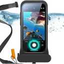 ESR Waterproof Phone Pouch for iPhone 13/14 / 15, Underwater Touch Sensitivity, IPX8 Floating Waterproof Cellphone Case with Lanyard, Dry Bag for Snorkeling, Black