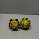 Timgle 2 Pcs Green Artificial Artichokes Fake Vegetables and Fruits for Summer Kitchen Wedding Bowl and Vase Decorations (Large)