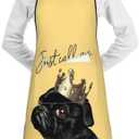 LANAIQO Cute Bib Aprons for Women Men Kitchen Chef Apron with Pockets Cooking