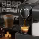 Espresso Machine with Integrated Automatic Milk Frother - Single-Serve Coffee Maker Capsule Compatible, One Touch Latte & Cappuccino, Single or Double Shot Espresso Maker