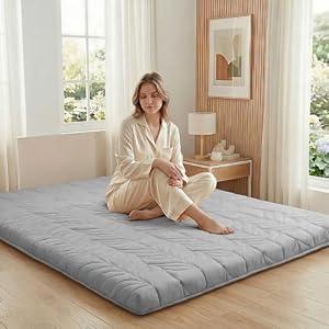 ZonLi Japanese Floor Mattress Futon Mattress Queen Size 4 Inch Thick