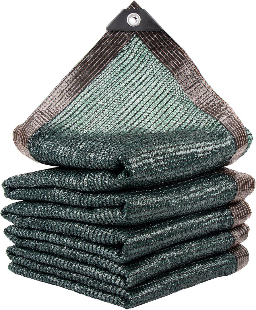 70% 20 X 30 FT Green Shade Cloth, Outdoor Woven Sun Shade with Grommets, Durable Breathable Netting Shading Antifreezing for Patio, Garden, DIY Home, Plants Cover, Greenhouse, Dog Kennel