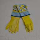 Household Gloves Latex Free Cleaning Grey and Yellow Gloves with Soft Lining Long Cuff 15" & Grip (2 Pair), X-Large