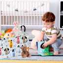 Rectangle Gift Storage Basket Home Shelf Storage Basket Organizer Box Clothes Laundry Hamper Nursery Basket Laundry Basket with Handles (Dog)