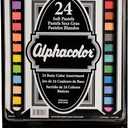 Derwent Alphacolor Soft Square Pastels, Multi-Colored, 24 Pastels per Set (102004)