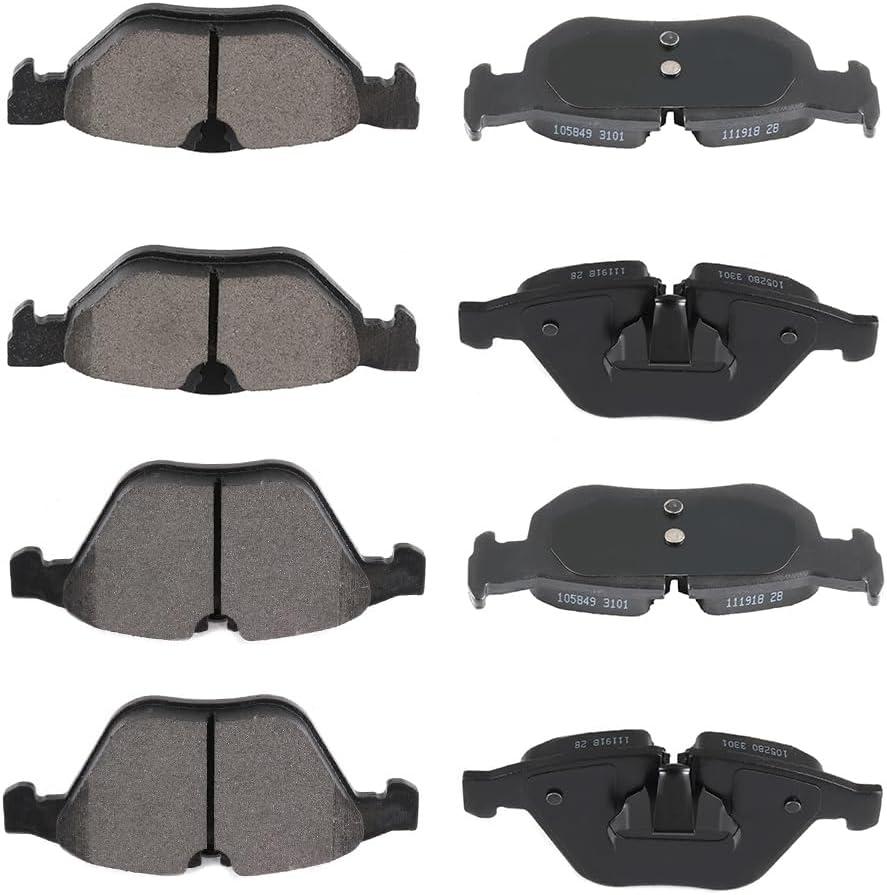 CCIYU D918 D1267 8pcs Front & Rear Ceramic Brake Pads Kits for BMW 328i, 328i xDrive, 328xi, X1