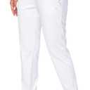 G Gradual Women's Fleece Lined Joggers High Waisted Water Resistant Thermal Winter Sweatpants Running Hiking Pockets(White, S)