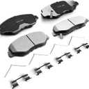 MILLISEC Front Ceramic Brake Pads Set for 1989-2019 Honda Accord/CR-V-All/CR-Z-All/ILX-Gas/Element/Fit-Electric/Civic Car Brake Pads OEM Replaces# 17-914 (1H 2168)