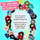 Scunci by Conair The Original Scrunchie Hair Ties, 36 Count Hair Scrunchies for Women, Super-Comfy Waffle Knit, Everyday Style Accessories for Sports and Working Out, Assorted Colors