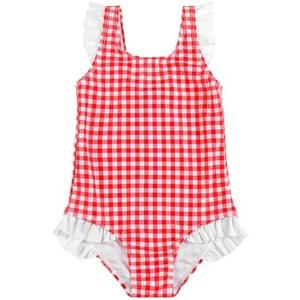 LIZENS One Piece Swimsuit for Girls Swimwear with Ruffled Children Bathing Suit Size 4-5T