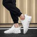 Sneakers for Men Running Casual Lightweight Tennis Shoes Walking Athletic Gym Workout Shoes Summer (6.5, White)