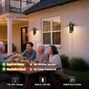 tewei LED Outdoor Wall Sconce Dusk to Dawn Outdoor Lighting, Modern Exterior Lighting Fixtures, Black LED Front Porch Lights Outside Wall Mount Lights for House, Hallway, Warm White 3000K, 2 Pack