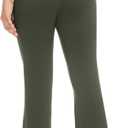 Women's Flare Leggings Bootcut Yoga Pants High Waisted Bell Bottom Workout Dress Pants with Pockets (XXL)