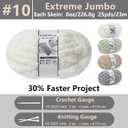 Cozyful Chunky Yarn for Hand Knitting - #10 Chunky Chenille Yarn, Jumbo Big Thick Chunky Yarns for Crocheting, Super Bulky Chunky Knit Blanket Yarns, 8 Skein (25yd, 8oz/Skein), Cream&Sage&Khaki&Grey