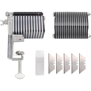 Leather Desk Lace Cutter, Iron Manual Feed Top Strip Belt Cutter, with Multiple Belt Cutters and 5 Blades, for Fringe Braiding Strip Belts Lace