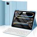 TQQ Keyboard Case for iPad Pro 13-inch (M5 2025 / M4 2024) - Magnetic Wireless Detachable Keyboard, Stand Folio Cover with Pencil Holder, Thin & Light Compatible with iPad Pro 13 (Blue)