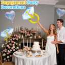 2 x 4PCS Diamond Ring & Heart Balloons Set - Bachelorette Party Decorations, Engagement Decor, Wedding Proposal Balloons, Bridal Shower, Just Married, Bride Anniversary Valentine's Day Party Favors