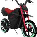 Hover-1 My First Dirt Bike for Kids - 300W Motor, 9MPH Max Speed, 9 Mile Range, 12 Off-Road Tires, 120LB Max Weight, Twist Grip Throttle & Rear Disc Brake Electric Dirt Bike for Kids Ages 5+ Years, Small