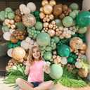Sage Green & Brown Balloon Garland Kit 84-Piece Olive, Coffee, Nude & Gold Safari Balloons with Camo & Animal Print for Jungle, Hunting & Woodland Party Decor