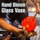 11in Black Glass jug vase, Floor Large Clear vase, Big Transparent Vintage Bubble Round Vase, Centerpieces for Farmhouse Tabletop Indoor Festive Decoration