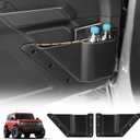 Front Door Storage Pockets for Ford Bronco 2021-2026, 4PCS Front Door Side Organizer Box Storage Expansion Interior Cup Holder Accessories fit Bronco 2/4-Door, Not for Sports