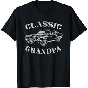 Funny Grandpa Classic Car Graphic T-Shirt 3 XL