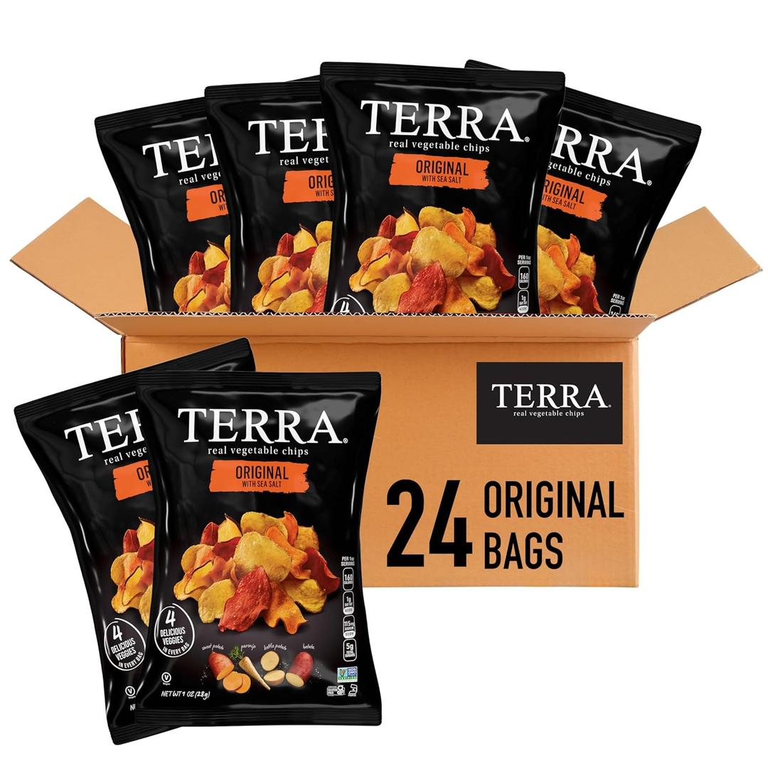 Terra Vegetable Chips with Sea Salt, 1 Oz (Pack of 24)