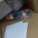 Qilery 24 Set 4 x 4 Inch Mini Canvas Panels and Easel Painting Kit, 12 Colors Acrylic Strips Brush Palettes, Art Painting Kits for Artists Beginners Oil Acrylic Craft Party Favors