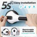 TAILI Shower Grab Bar Glow in The Dark, 2 Pack 16.8 in Grab Bars for Bathtubs and Showers, Shower Handle Shower Rail for Seniors and Elderly,Bathroom Safety Grip Removable No Drilling Waterproof Black